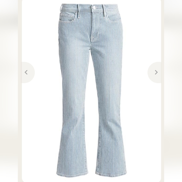 Frame Denim Engineer Stripe Kick Flare Jeans - Size 25 - Picture 3 of 10